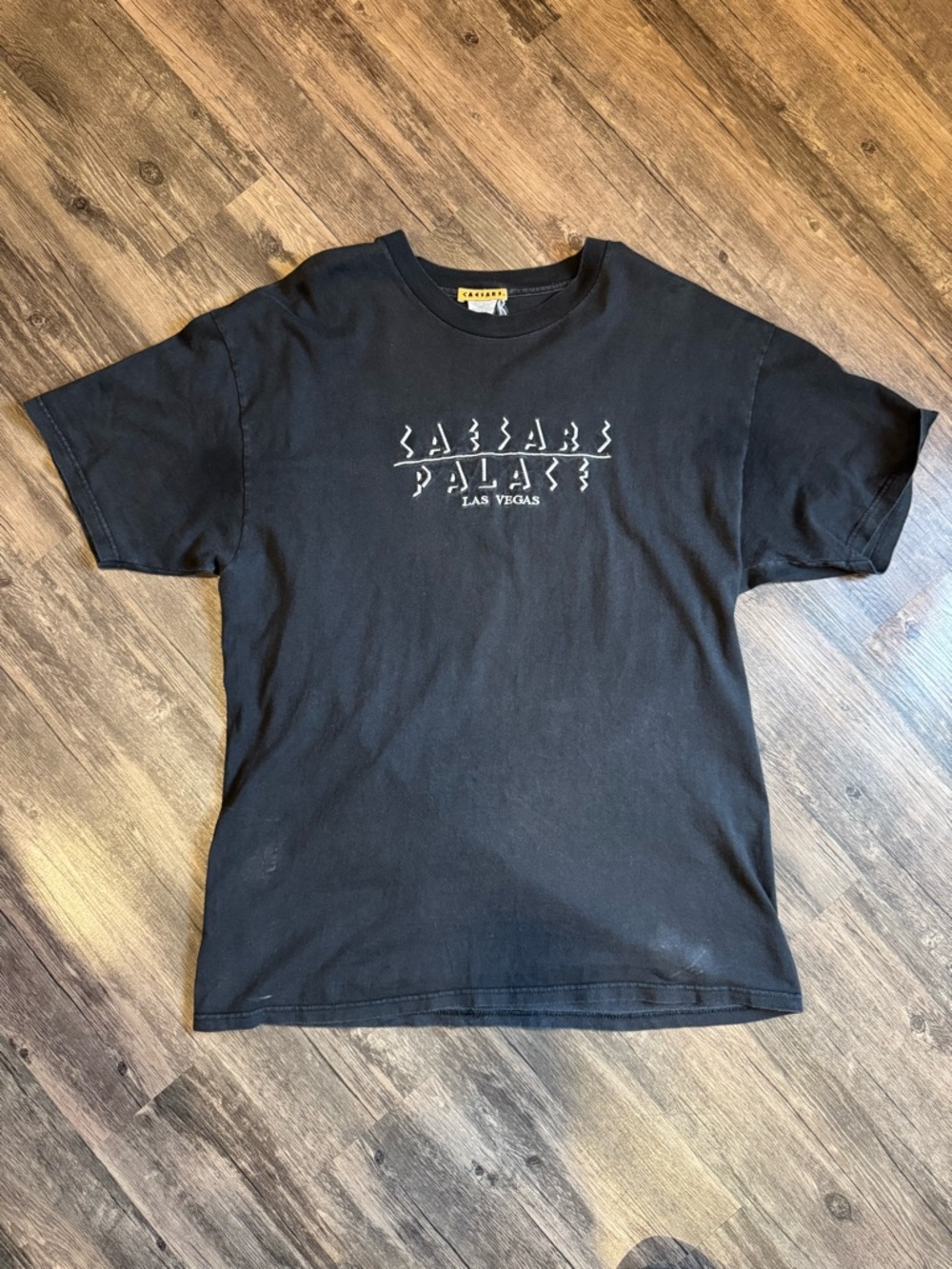 Vintage Faded Caesars Palace Las Vegas Black Shirt Mens XL Made In USA 90s